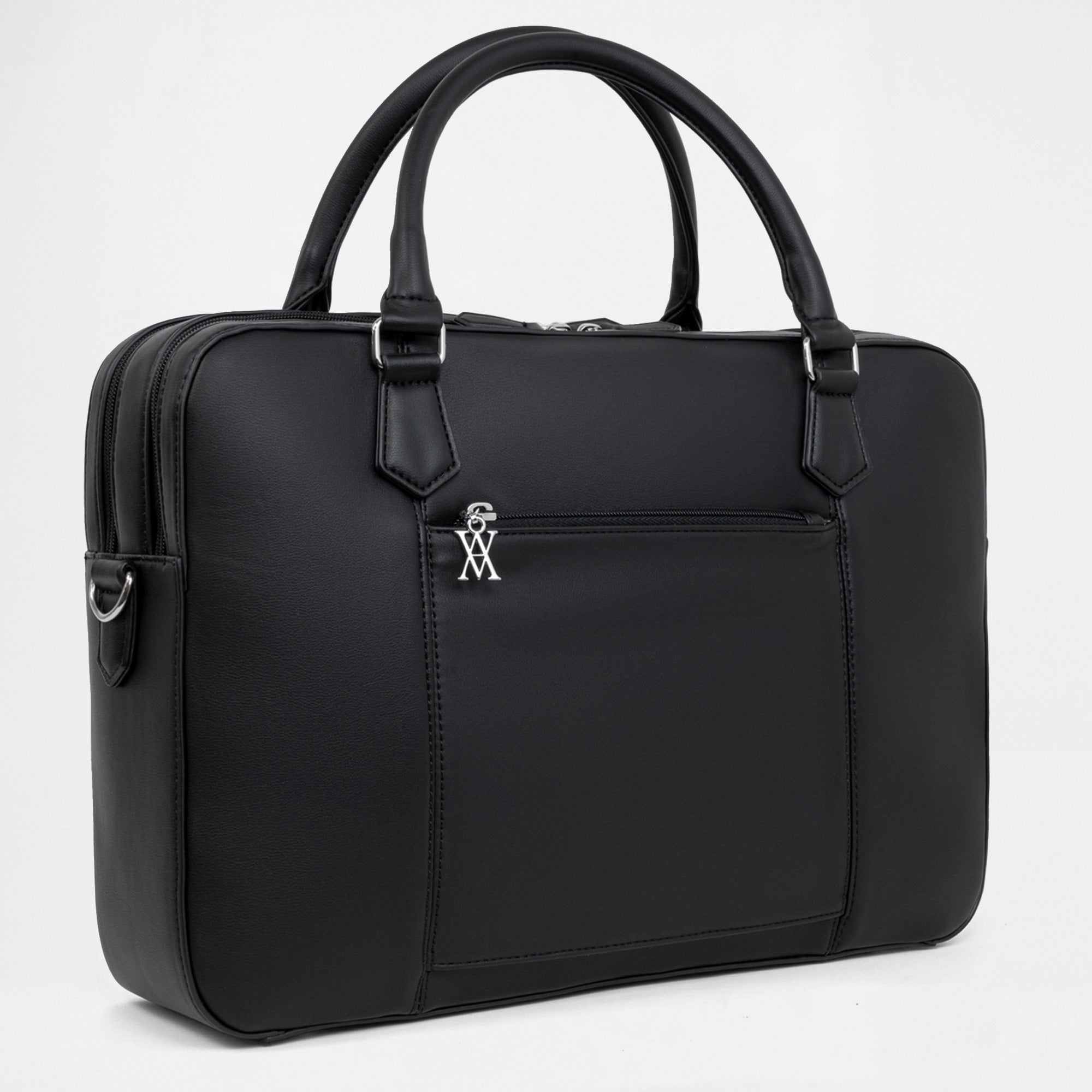 Berlin Double Laptop Bag - Black