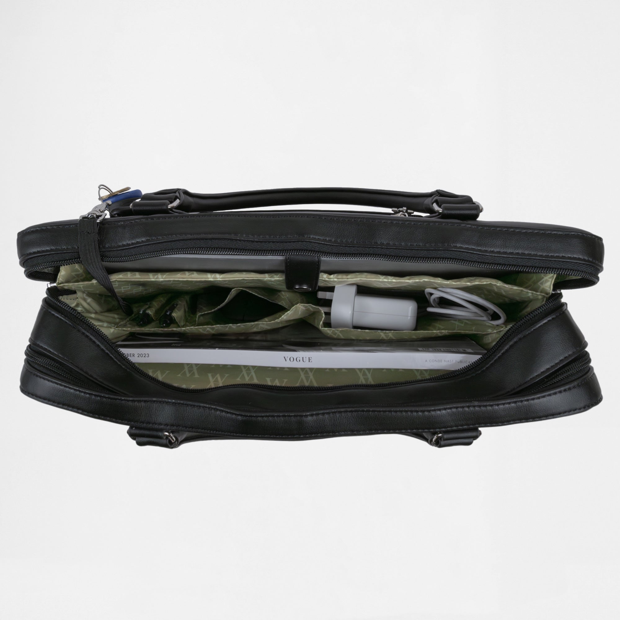 Berlin Double Laptop Bag - Black