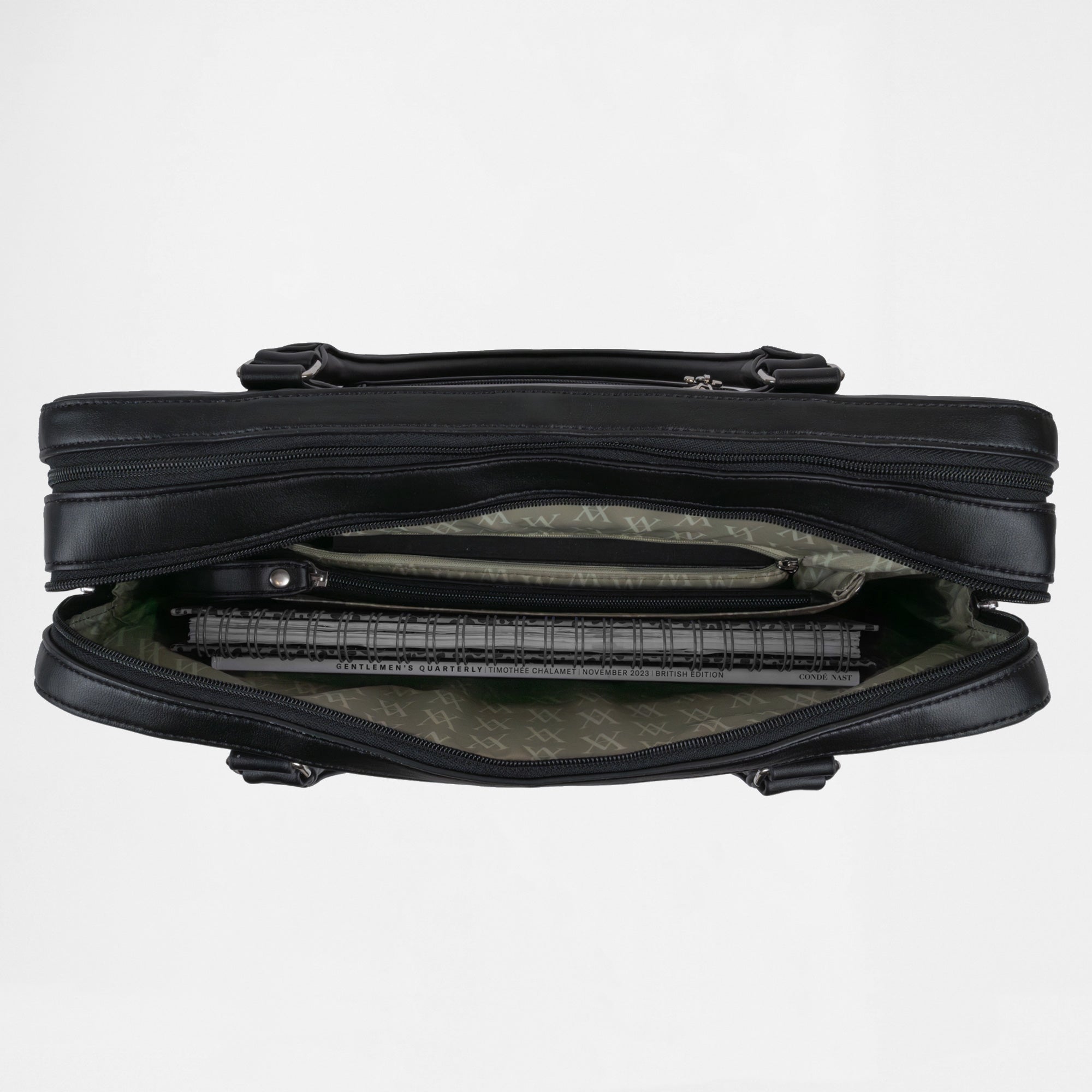 Berlin Double Laptop Bag - Black