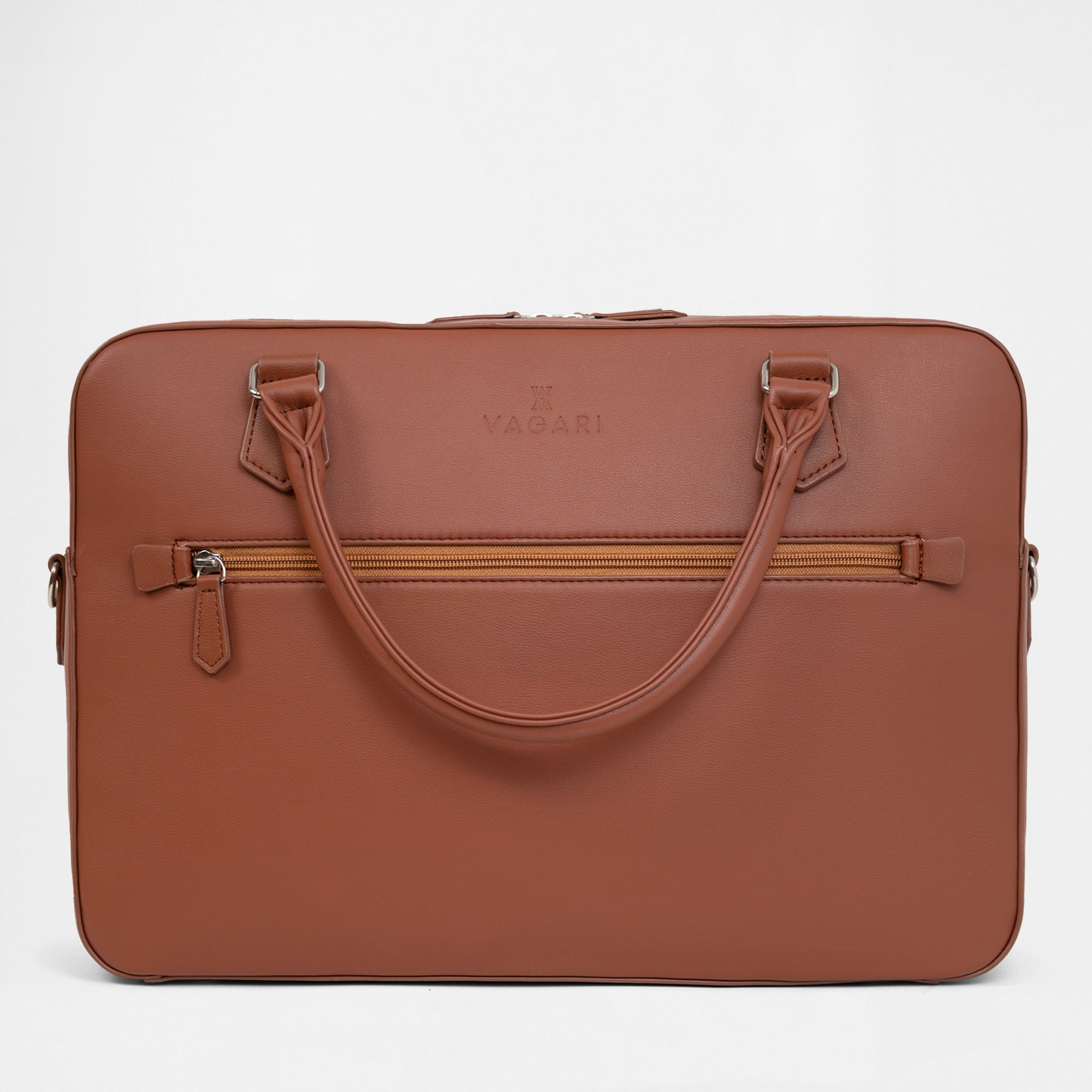 Berlin Double Laptop Bag - Tan