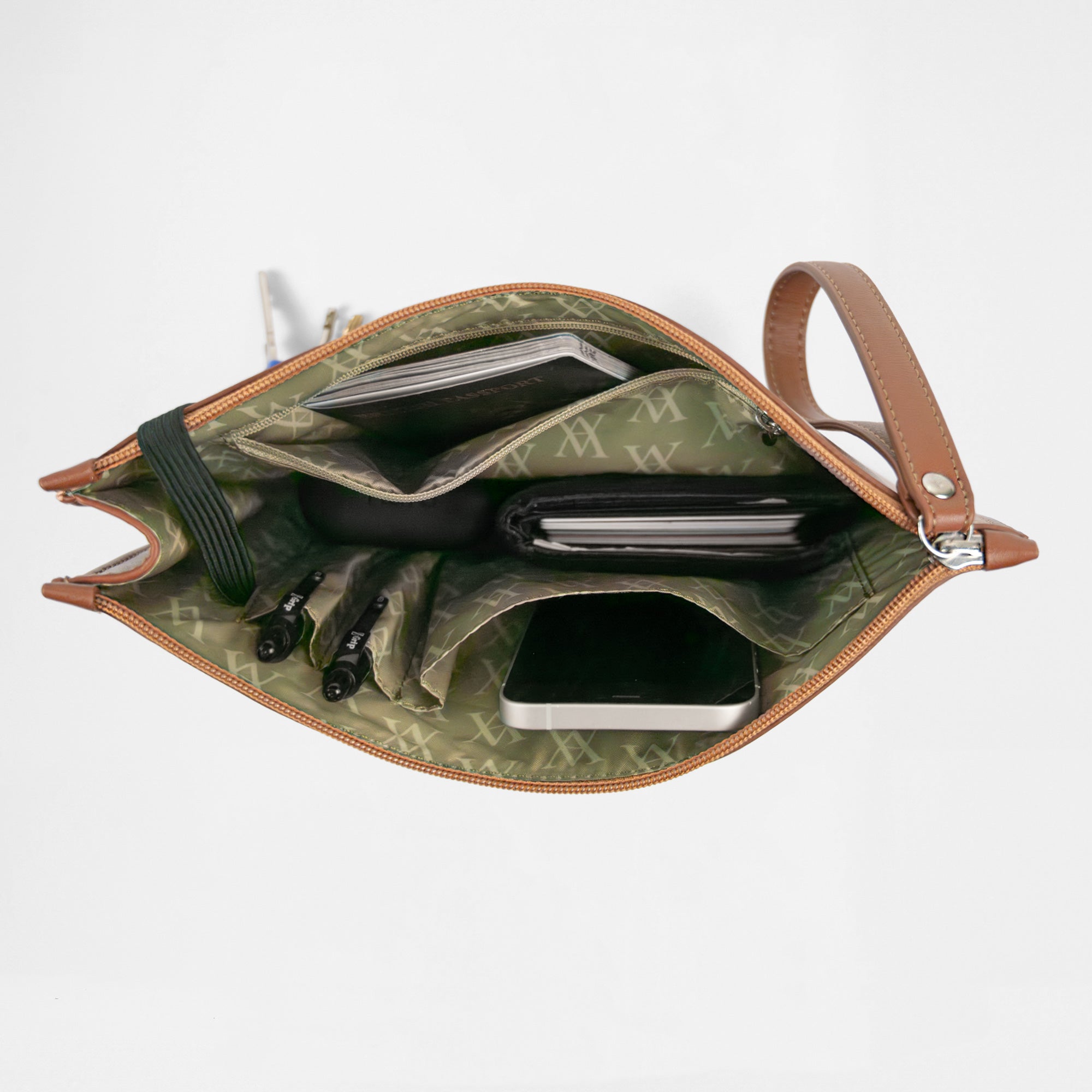 Geneva Compact Pouch - Tan