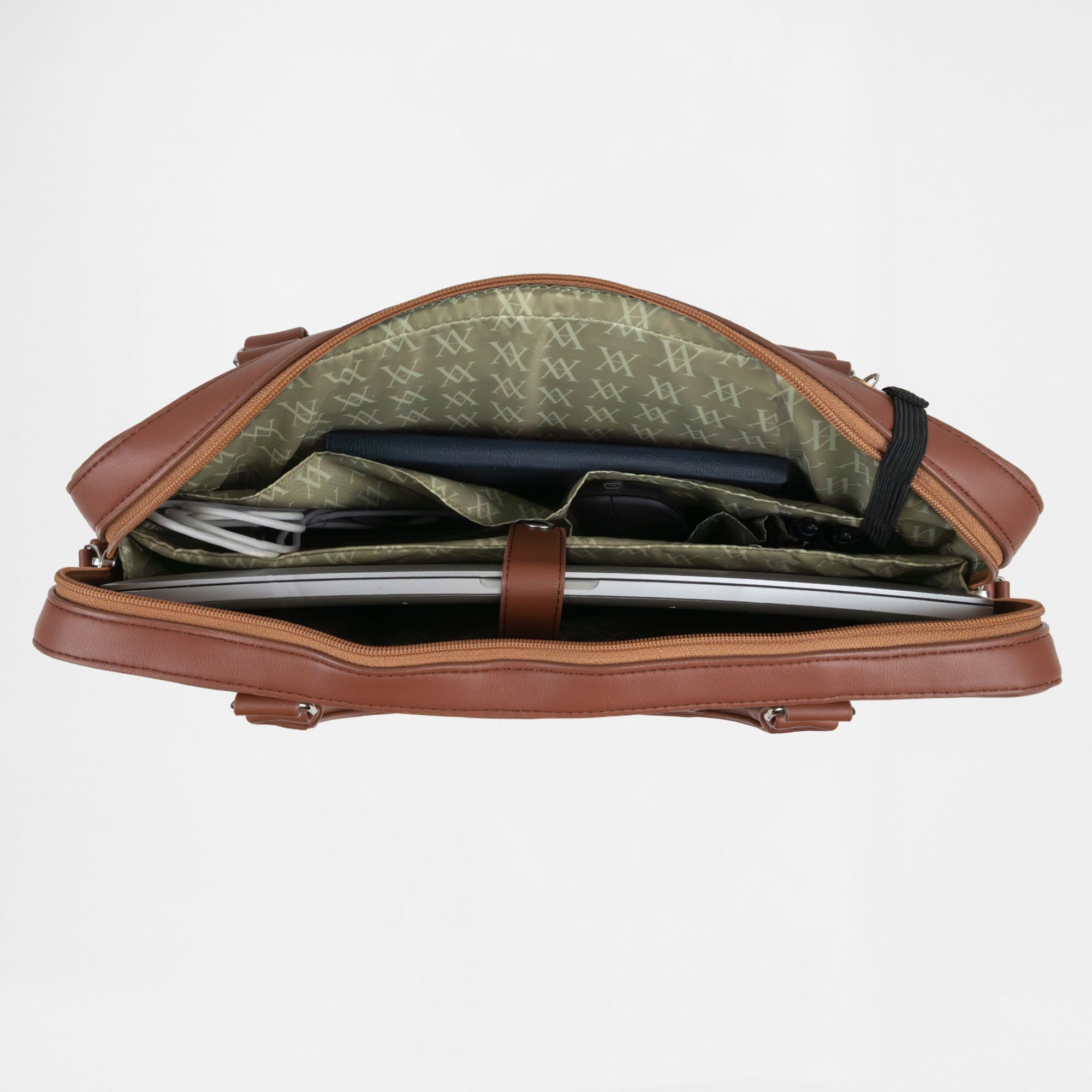 Berlin Compact Laptop Bag - Tan