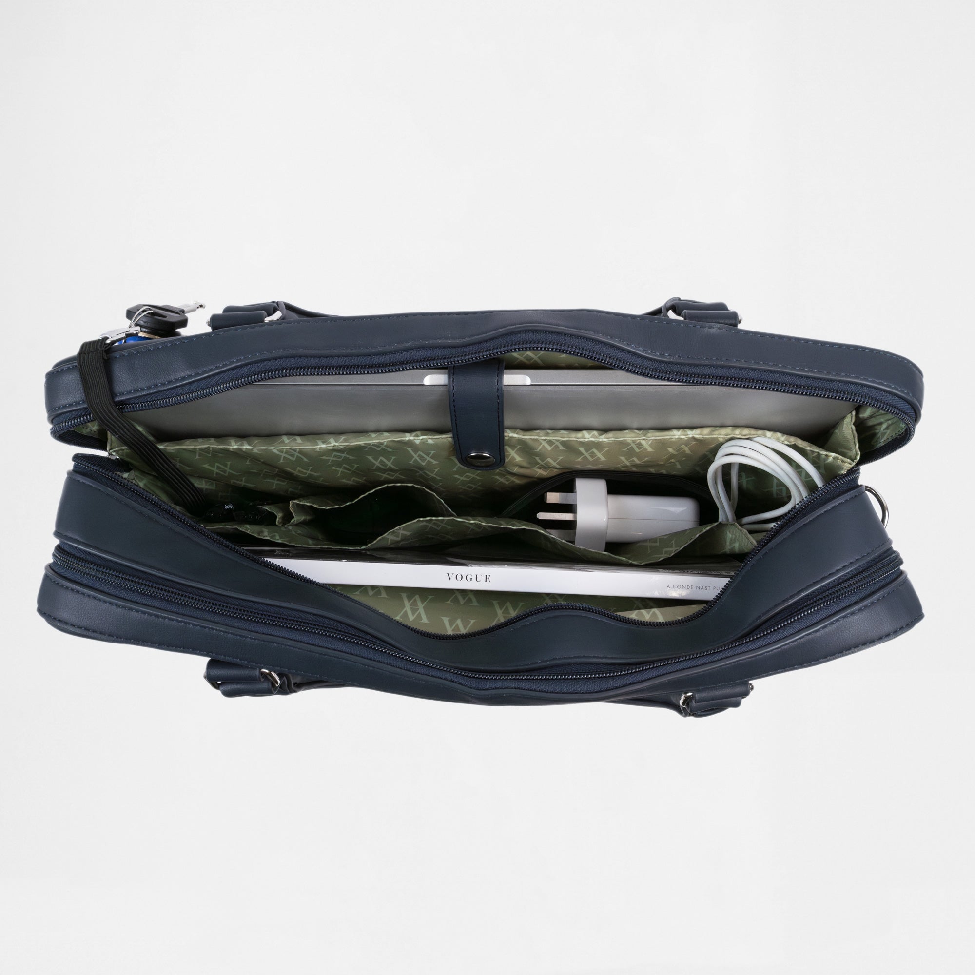 Berlin Double Laptop Bag - Navy