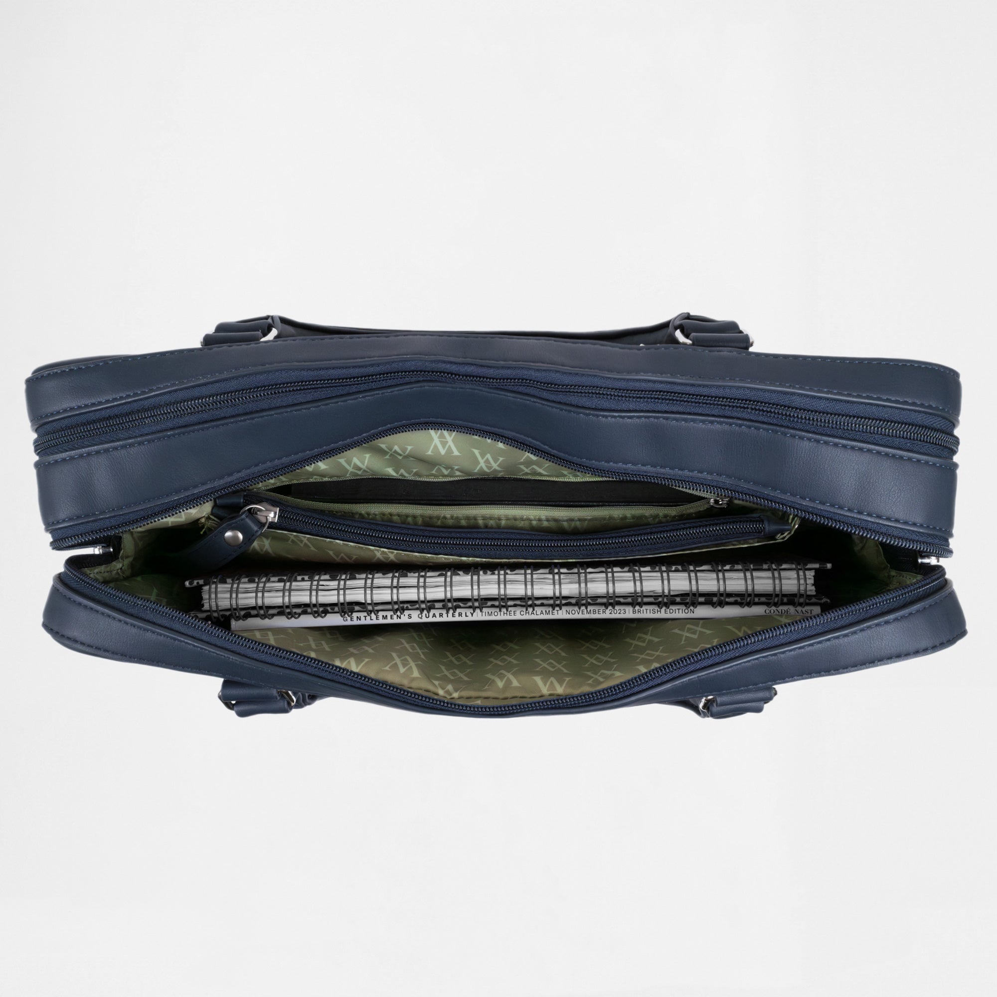 Berlin Double Laptop Bag - Navy
