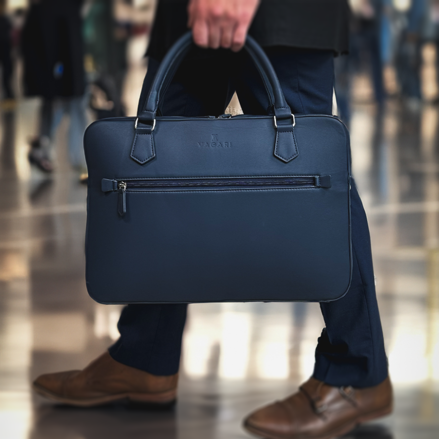 Berlin Double Laptop Bag - Navy