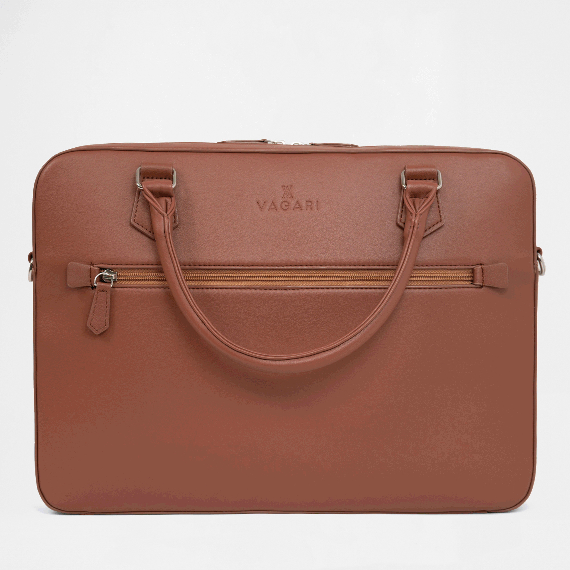Berlin Compact Laptop Bag - Tan