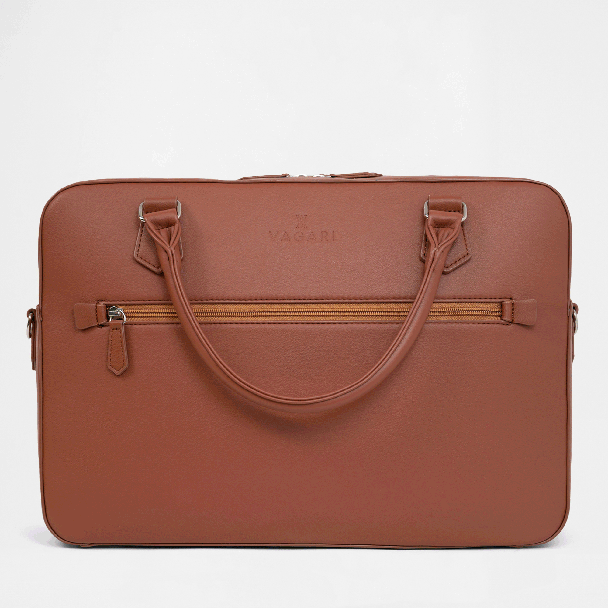 Berlin Double Laptop Bag - Tan