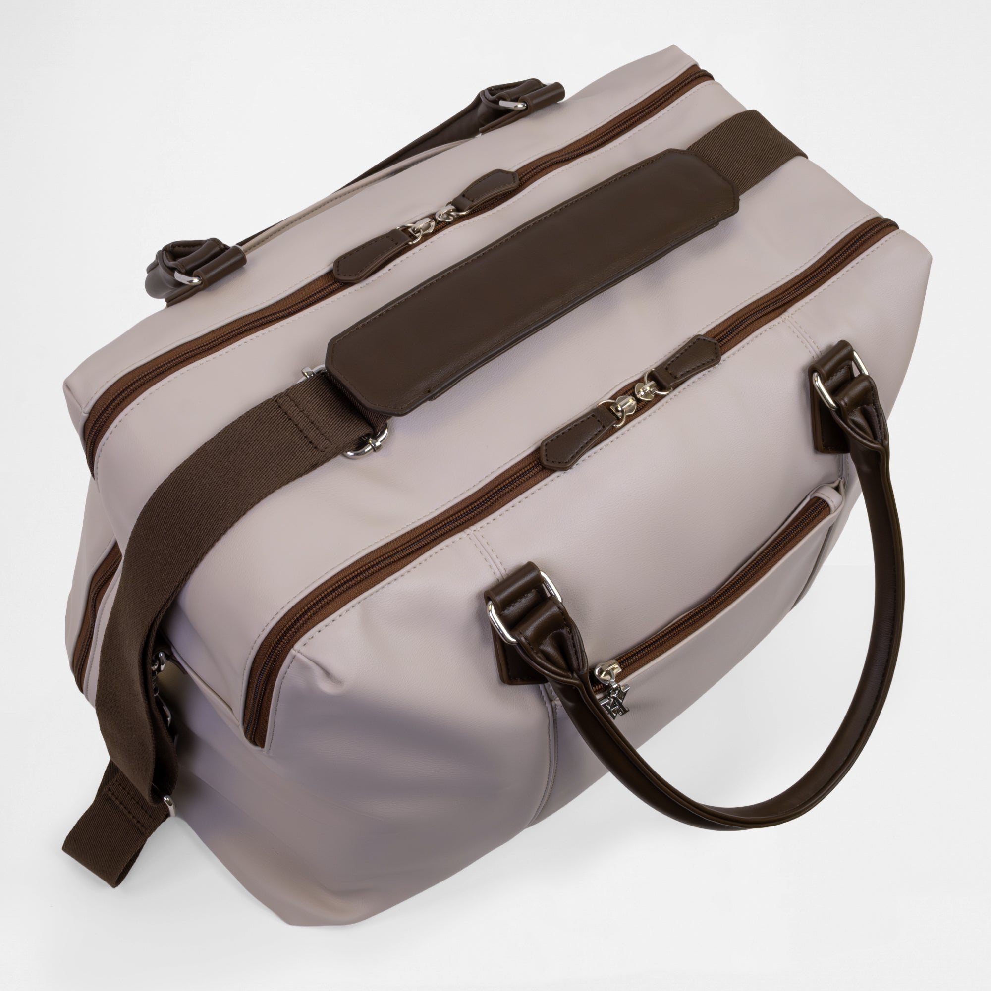 Vienna Travel Laptop Bag - Oyster / Chocolate
