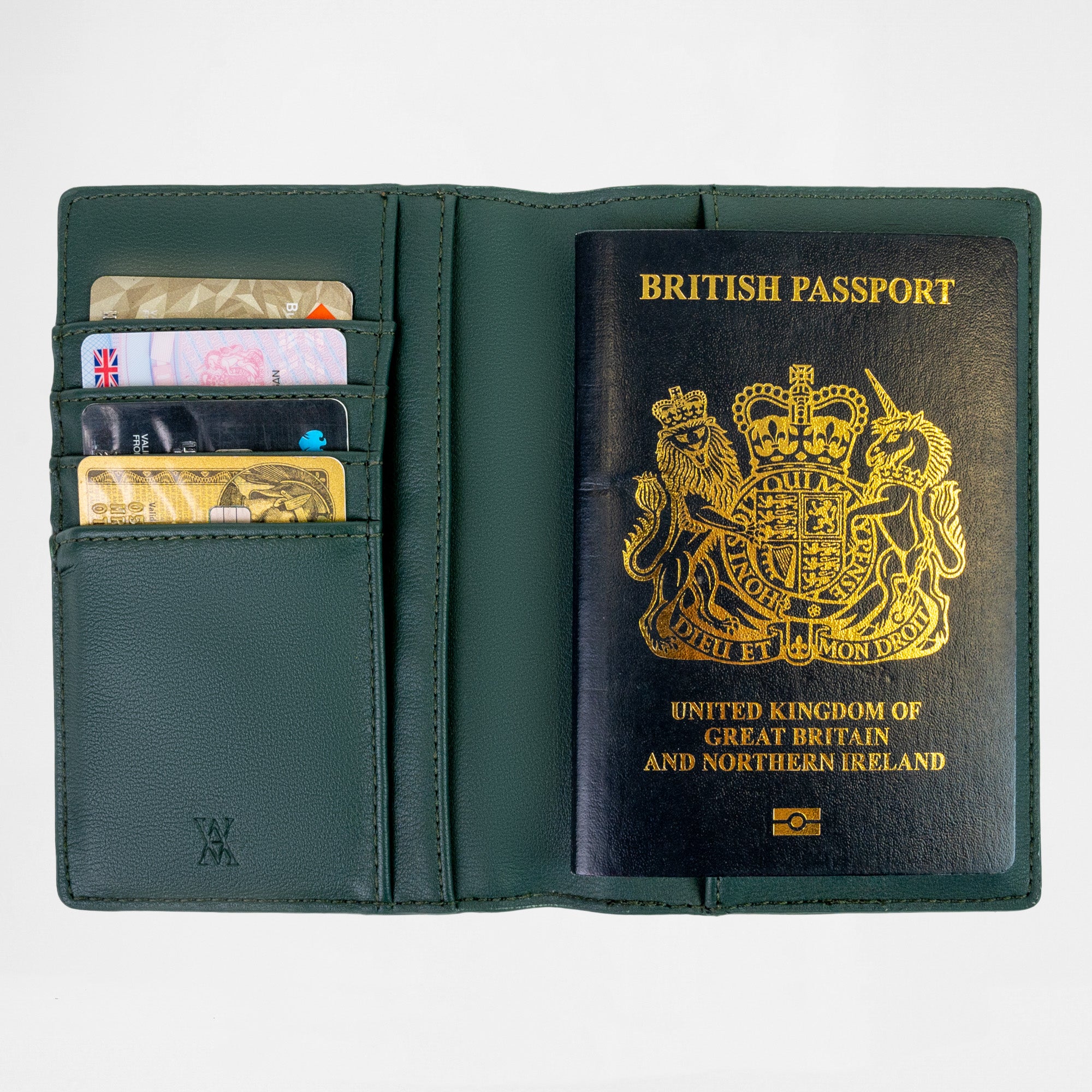 Monaco Passport Wallet (RFID Protected) - Racing Green