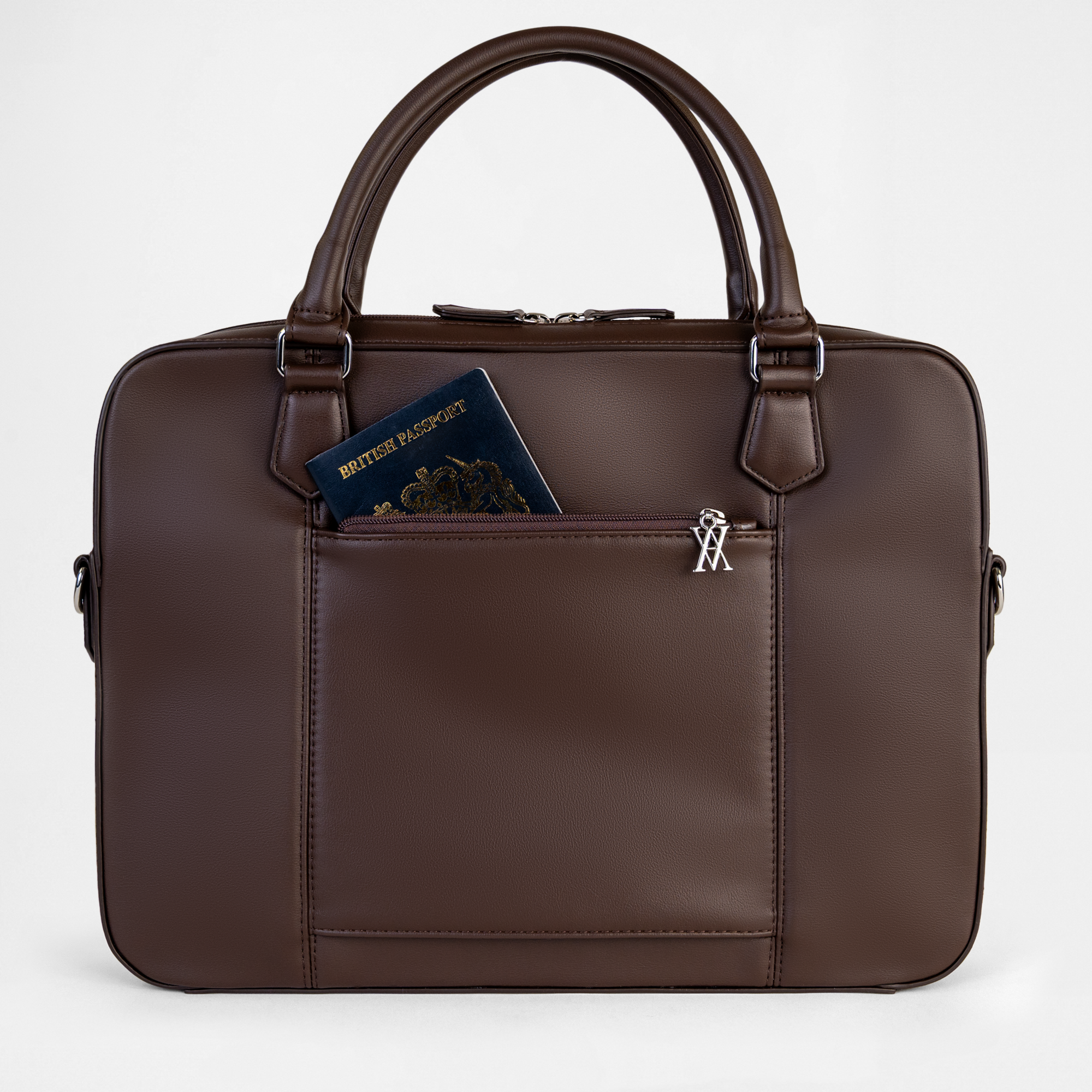 Berlin Compact Laptop Bag - Chocolate