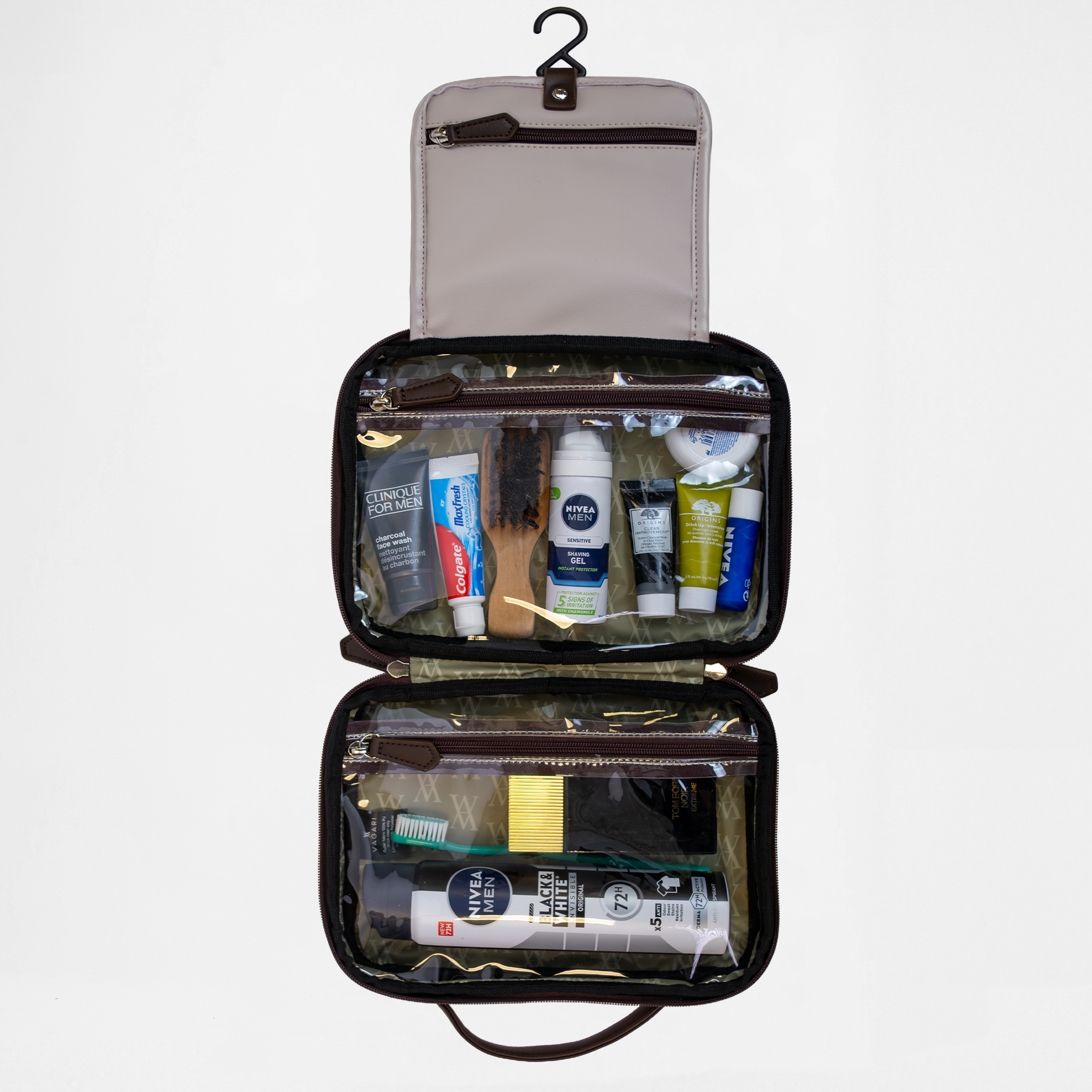 Copenhagen Toiletry Bag - Oyster / Chocolate