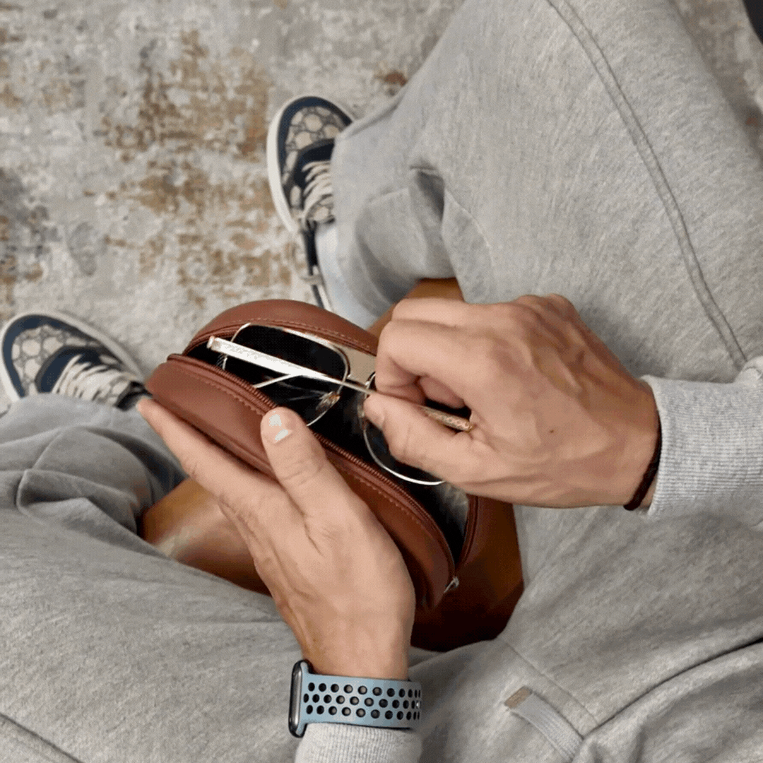 Oslo Glasses Case - Tan
