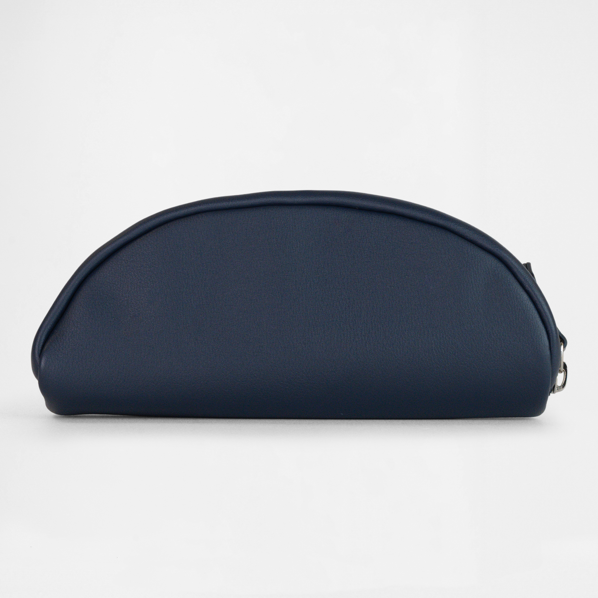 Back view of the Oslo Glasses Case in Navy, vegan leather design